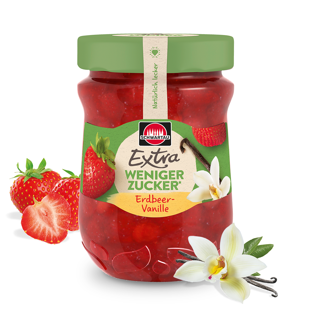 Schwartau Extra Weniger Zucker Erdbeer-Vanille