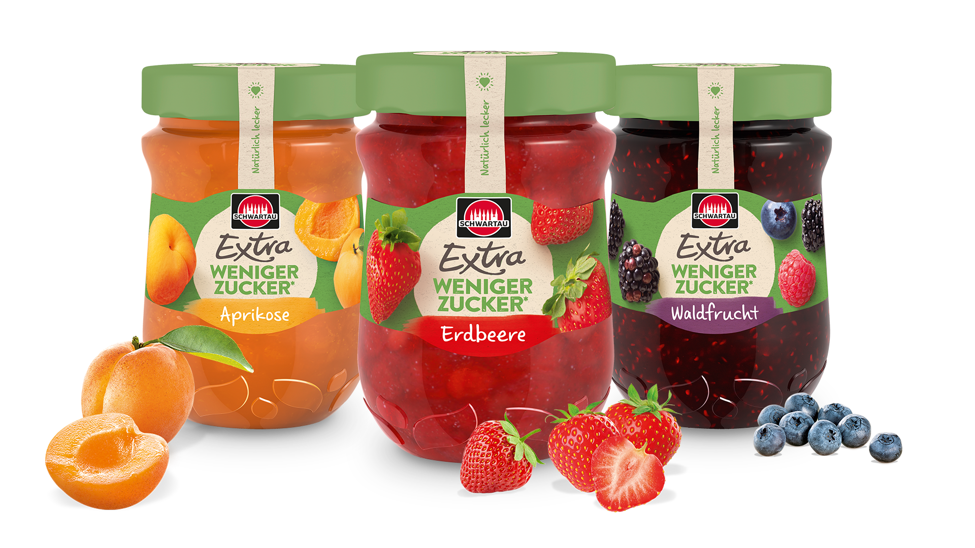 Schwartau Extra Weniger Zucker Range