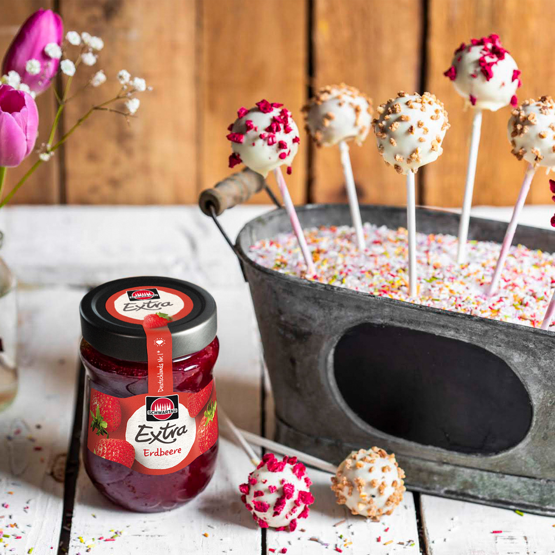 Cake Pops mit weißer Schokolade