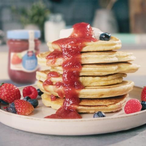 Fruchtig leckere Pancakes ohne zugesetzten Zucker
